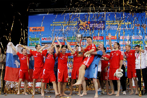 сборная России по пляжному футболу признана лучшей командой года